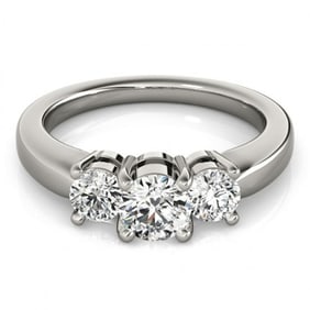 2 ctw Certified VS/SI Diamond 3 Stone Ring 18k White Gold