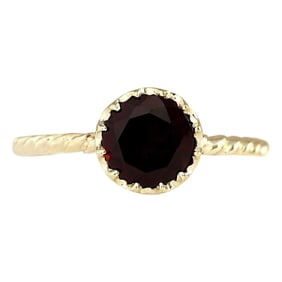 Garnet Ring 14K Yellow Gold