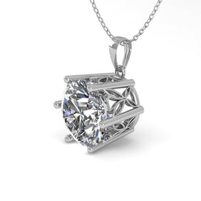 1 ctw Certified VS/SI Diamond Solitaire Necklace 18k White Gold