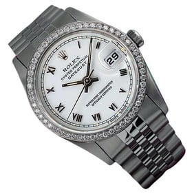 Rolex Datejust White Roman Dial Diamond