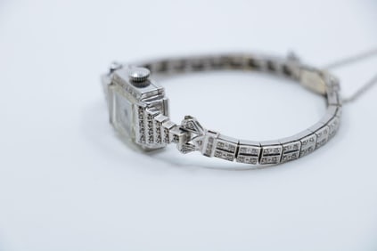 Vinatge Hamilton 14K White Gold Diamond