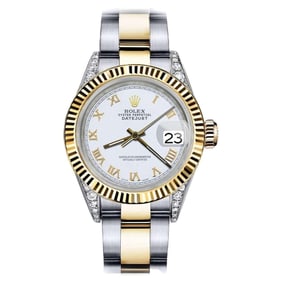 Rolex Ladies Datejust Two Tone White