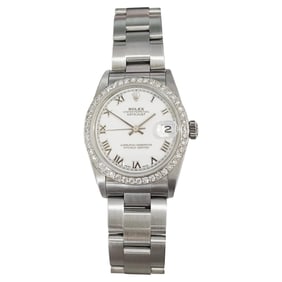 Rolex Ladies Stainless Steel Diamond Watch