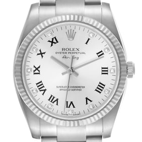 Rolex Air King Steel White Gold