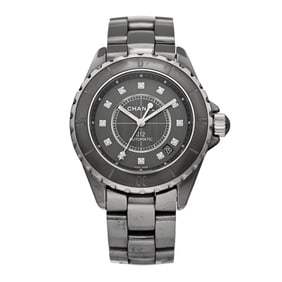 Chanel Titanium Ceramic Diamond 38mm J12