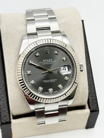 Rolex 126334 Datejust 41 Rhodium Diamond