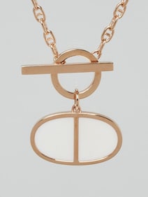 Hermes 18k Rose Gold and White
