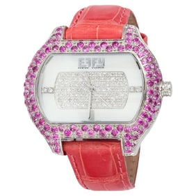 Pink Sapphire & Diamonds Pave Dial