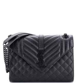 Saint Laurent Classic Monogram Envelope Satchel