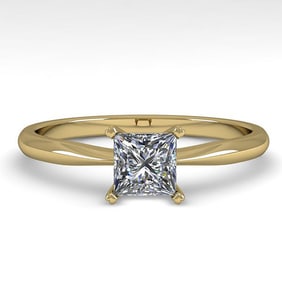 0.52 ctw Princess Cut VS/SI Diamond Engagment Ring 14k Yellow Gold