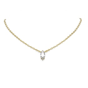 2.02 ctw Marquise Diamond Necklace 18K Yellow Gold