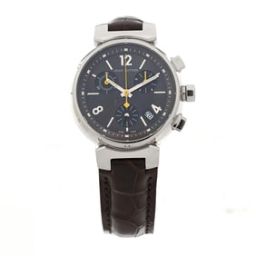 Louis Vuitton Stainless Steel Alligator 34mm
