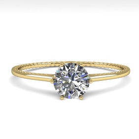 0.51 ctw Certified VS/SI Diamond Engagment Ring 18k Yellow Gold
