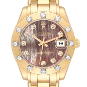 Rolex Pearlmaster Midsize Yellow Gold Mother