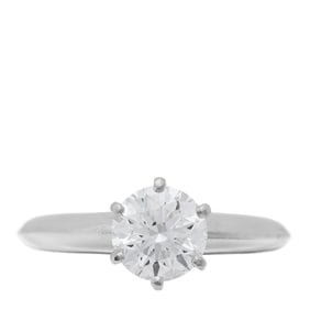 Tiffany Platinum Diamond .98ct Solitaire Engagement