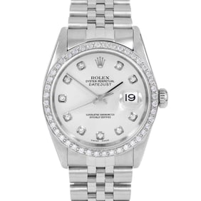 Rolex Datejust Silver Diamond Dial Diamond