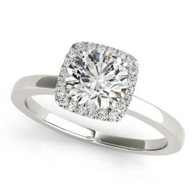 1.15 ctw Certified VS/SI Diamond Halo Ring 18k White Gold
