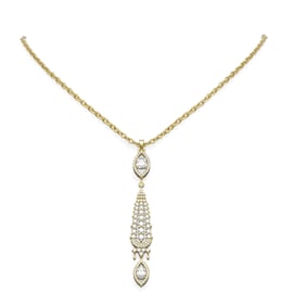 3 ctw Diamond Necklace 18K Yellow Gold