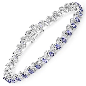 5.47 CT Genuine Tanzanite & White