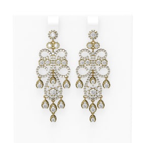 5.29 ctw Diamond Earrings 18K Yellow Gold