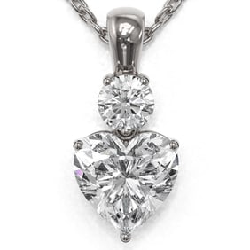 1.25 ctw Heart Diamond Designer Necklace 18K White Gold
