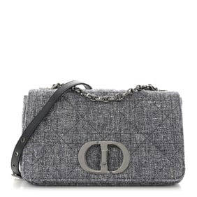 Christian Dior Calfskin Tweed Embroidered Cannage
