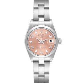 Rolex Date 26 Salmon Dial Domed