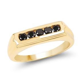 0.40 CT Genuine Black Diamond 14K