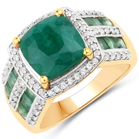 3.75 CT Dyed Emerald, Emerald and