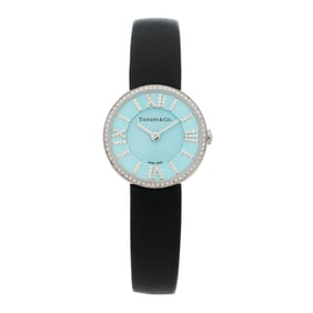 Tiffany Stainless Steel Calfskin Diamond Bezel