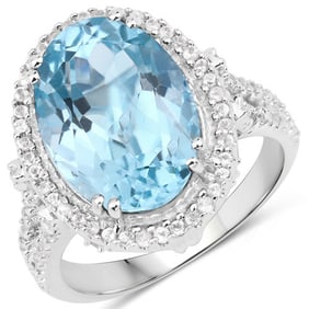 8.15 CT Genuine Blue Topaz and