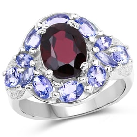 4.20 CT Genuine Garnet, Tanzanite &