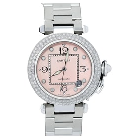 Cartier Pasha #2324 Stainless Steel Pink