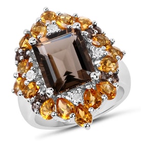 6.72 CT Genuine Smoky Quartz, Citrine