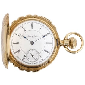 Hampden Yellow Gold Scalloped Case Manual
