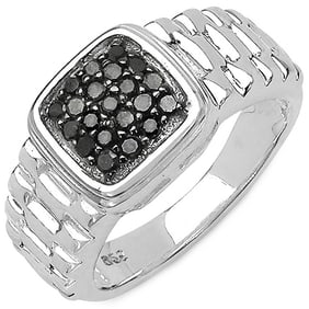 0.22 CT Genuine Black Diamond 14K
