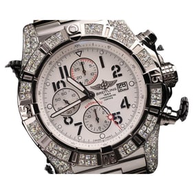 Breitling Super Avenger SS Chronograph White
