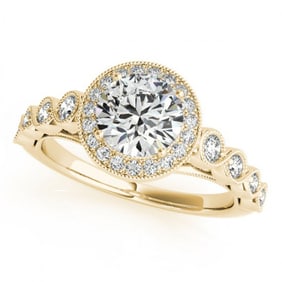 1.93 ctw Certified VS/SI Diamond Halo Ring 18k Yellow Gold