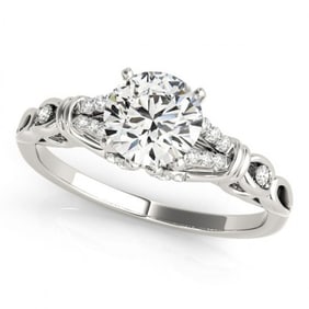0.95 ctw Certified VS/SI Diamond Ring 18k White Gold