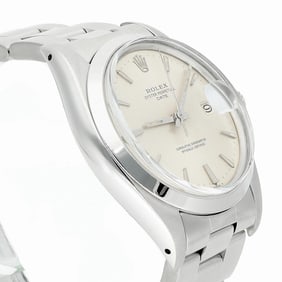 Rolex Date Stainless Steel Silver Dial