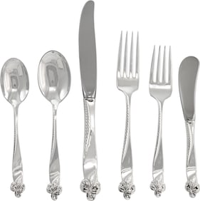 ORCHID ELEGANCE sterling silver flatware set