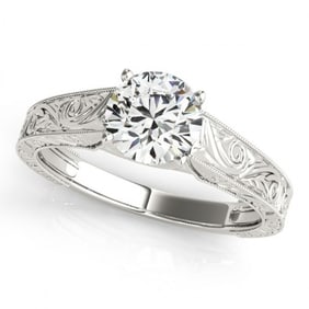 1 ctw Certified VS/SI Diamond Ring 18k White Gold