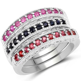 1.27 CT Genuine Multi Sapphire 14K