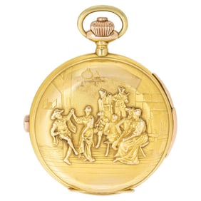 Large Keyless Lever Minute Repeater Chronograph