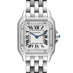 Cartier Panthere Medium Steel Diamond Bezel