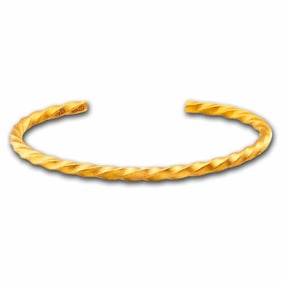 Nebu 24K Gold Twist Bullion Bangle