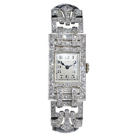 Leroy Ladies Platinum Art Deco Articulated