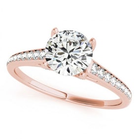 1.5 ctw Certified VS/SI Diamond Ring 18k Rose Gold