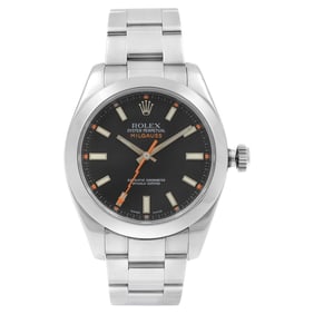 Rolex Milgauss Steel Black Dial Orange