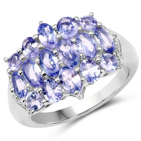 3.08 CT Genuine Tanzanite 14K White